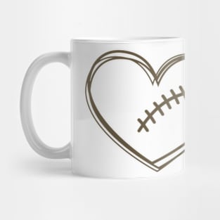 Football Heart Mug